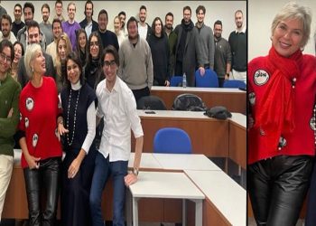 Leyla Alaton öğrencilerle…
