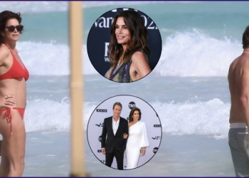 Cindy Crawford, eşiyle birlikte tatilin keyfini çıkardı.